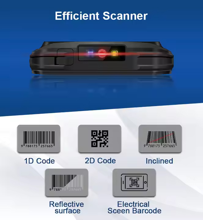 EDOO M82 Android Handheld 5G Mobile Terminal Pda IP68 1d 2d Barcode Scanner NFC Reader With Removeable Battery 5000mAh