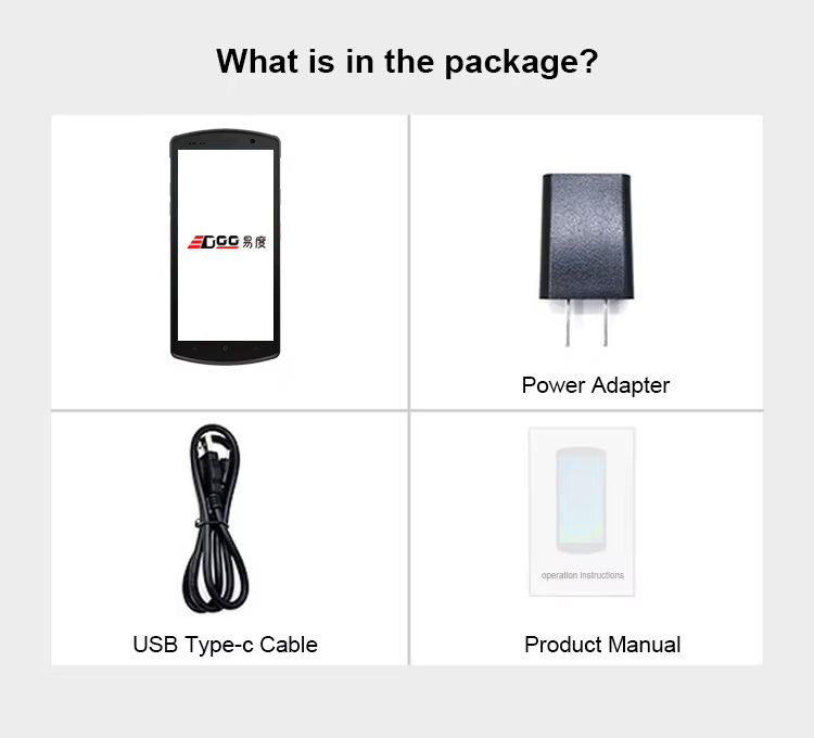EDOO M82 Android Handheld 5G Mobile Terminal Pda IP68 1d 2d Barcode Scanner NFC Reader With Removeable Battery 5000mAh