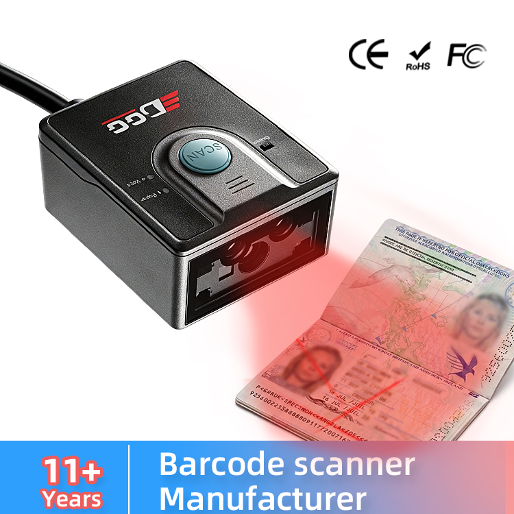 EDOO F43-MRZ OCR 2D Barcode Scanner Passport QR Reader Kiosk USB RS232 Embedded Scanning Engine
